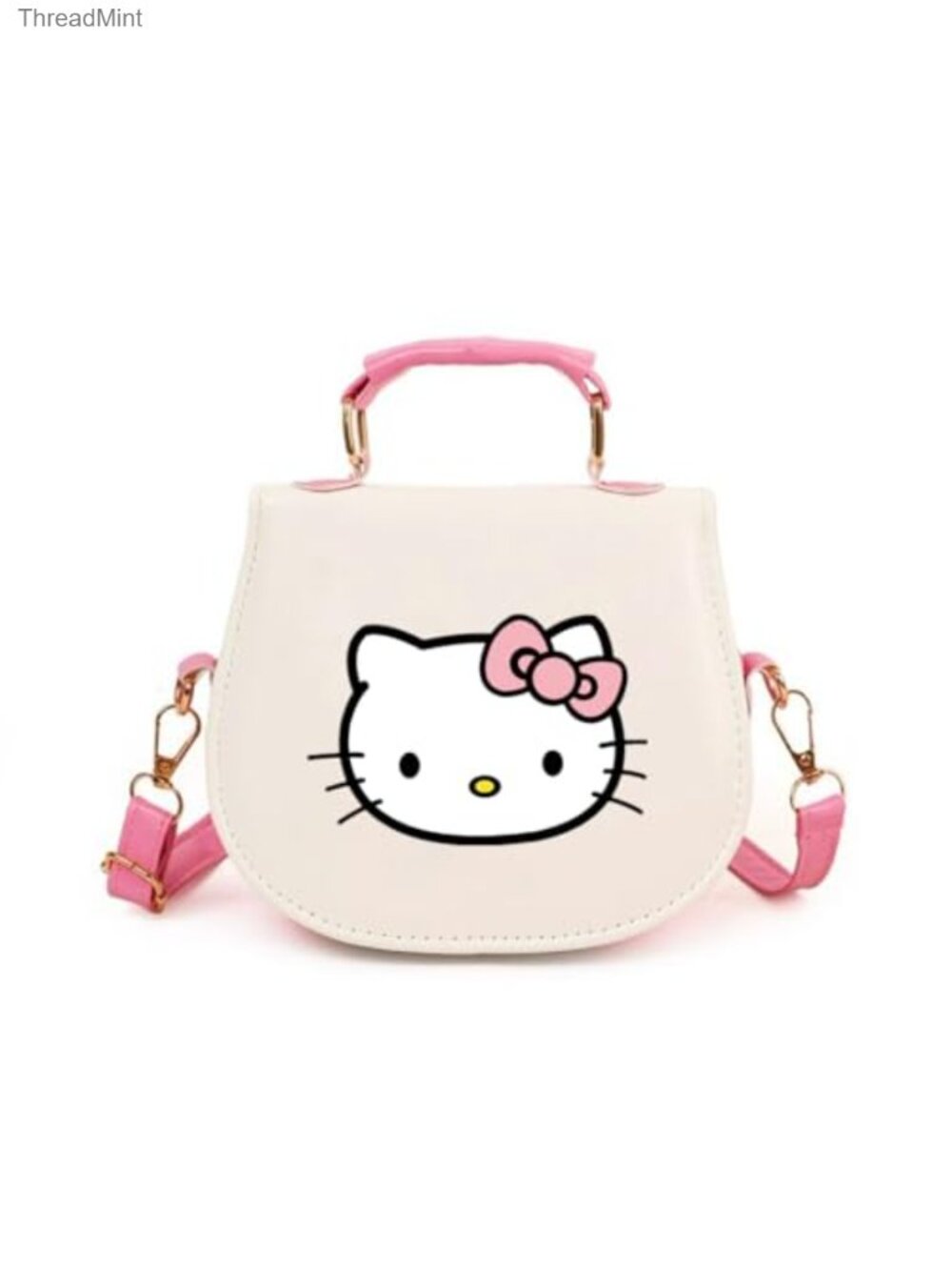 Cute Kitty Crossbody Purse for Women Mini PU Leather Handbag with Top Handle